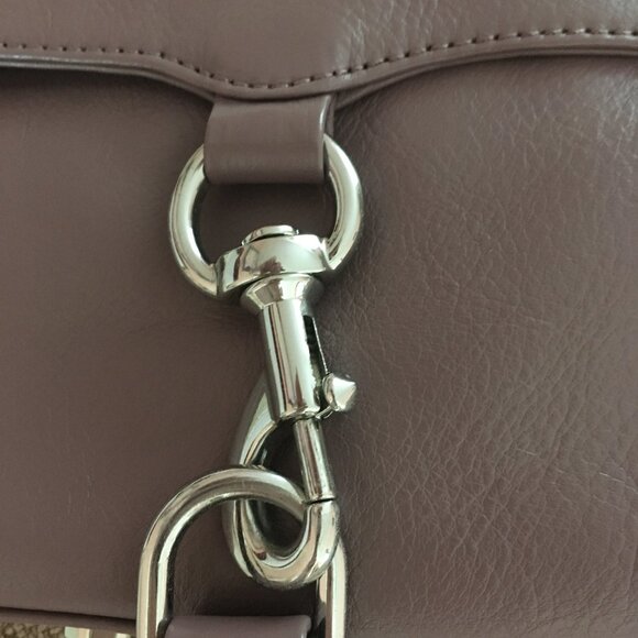 Rebecca Mincoff Mini MAC - Mauve Leather - Silver Tone Hardware - Excellent - Picture 5 of 15
